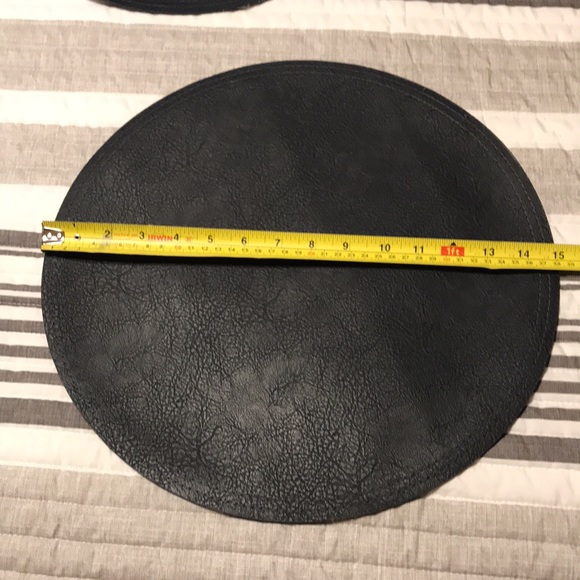 Dining 4 Navy Blue Faux Leather Chargersplacemats Poshmark